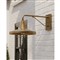 Jensen Traditional Antique Brass Outdoor Armed Wall Sconce