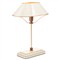 Dresden Updated Traditional Oval Shade Cream Wood Table Lamp