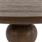 Beatrix Updated Traditional Brown Mango Wood Round Dining Table - 60&quot;