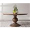 Beatrix Updated Traditional Brown Mango Wood Round Dining Table - 60&quot;