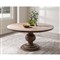 Beatrix Updated Traditional Brown Mango Wood Round Dining Table - 60&quot;