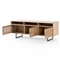 Emilie Mid Century Light Brown Mango Wood Woven Cane Iron Base Media Console - 65&quot;W Overstock
