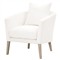 Angelica Modern Classic White Performance Upholstered Wood Barrel Chair Overstock