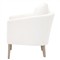 Angelica Modern Classic White Performance Upholstered Wood Barrel Chair Overstock