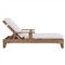 Sara Coastal Beach Natural Teak Upholstered Outdoor Adjustable Chaise Lounge Overstock