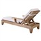 Sara Coastal Beach Natural Teak Upholstered Outdoor Adjustable Chaise Lounge Overstock