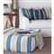 Maelle Coastal Beach Blue Linen Knot Decorative Throw Pillow - 20x20