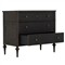 Andrea French Country Dark Brown Oak Wood Chest