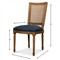 Iona Updated Traditional Brown Cane Wood Dining Chair