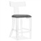 Tristan Modern Grey Velvet Acrylic Counter Stool Overstock