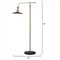 Travis Modern Antique Brass Swing Arm Floor Lamp