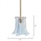 Isolde Updated Traditional Light Blue Glass Petal Pendant