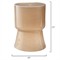 Claudia Coastal Beach Taupe Glass Outdoor Garden Stool