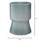 Claudia Coastal Beach Blue Glass Outdoor Garden Stool