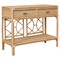 Worlds Away Gideon Coastal Beach Natural Rattan Console Table
