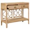 Worlds Away Gideon Coastal Beach Natural Rattan Console Table