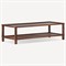 Tobi Updated Traditional Brown Wood Spindle Rectangular Coffee Table