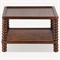 Tobi Updated Traditional Brown Wood Spindle Rectangular Coffee Table