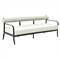 Madelle Modern Classic White Sunbrella Black Aluminum Outdoor Sofa - 81&quot;