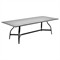 Madelle Modern Classic Black Aluminum Rectangular Outdoor Dining Table - 96&quot;