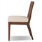 Annette Modern Classic Dark Brown Cane Wood Frame White Performance Dining Side Chair