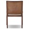 Annette Modern Classic Dark Brown Cane Wood Frame White Performance Dining Side Chair