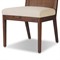 Annette Modern Classic Dark Brown Cane Wood Frame White Performance Dining Side Chair