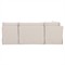 Lumiel Modern Classic Beige Slipcovered L-Shape Dining Banquette - 96&quot;