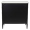 Poema Updated Traditional White Marble Black Wood Dresser