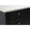 Poema Updated Traditional White Marble Black Wood Dresser