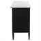 Poema Updated Traditional White Marble Black Wood Double Dresser