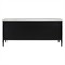 Poema Updated Traditional White Marble Black Wood Double Dresser