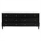 Poema Updated Traditional White Marble Black Wood Double Dresser