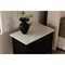 Poema Updated Traditional White Marble Black Wood Nightstand