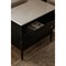 Poema Updated Traditional White Marble Black Wood Nightstand