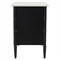 Poema Updated Traditional White Marble Black Wood Nightstand