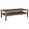 Bella Modern Classic Brown Mango Wood Rectangular Scalloped Coffee Table