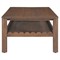 Bella Modern Classic Brown Mango Wood Rectangular Scalloped Coffee Table