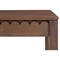 Bella Modern Classic Brown Mango Wood Scalloped Rectangular Desk