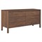Bella Modern Classic Brown Mango Wood Scalloped Double Dresser