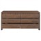 Bella Modern Classic Brown Mango Wood Scalloped Double Dresser