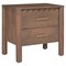 Bella Modern Classic Brown Mango Wood Scalloped Nightstand