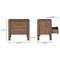 Bella Modern Classic Brown Mango Wood Scalloped Nightstand