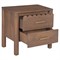 Bella Modern Classic Brown Mango Wood Scalloped Nightstand