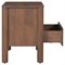 Bella Modern Classic Brown Mango Wood Scalloped Nightstand