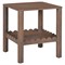 Bella Modern Classic Brown Mango Wood Scalloped Square Side Table
