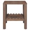 Bella Modern Classic Brown Mango Wood Scalloped Square Side Table