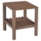 Bella Modern Classic Brown Mango Wood Scalloped Square Side Table