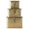 Staten Modern Classic Gold Iron Square Decorative Box - Set of 3