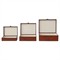 Charlee Traditional Brown Leather Rectangular Decorative Box - Set of 3